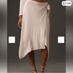 Anthropologie silk skirt wrap